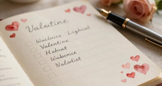 valentine checklist for sharing