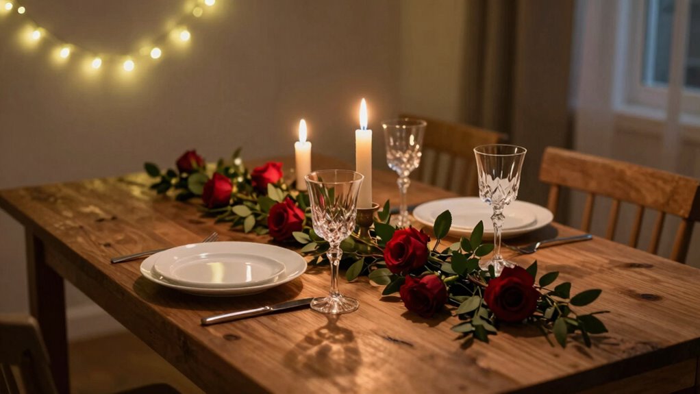 valentine home dinner decor