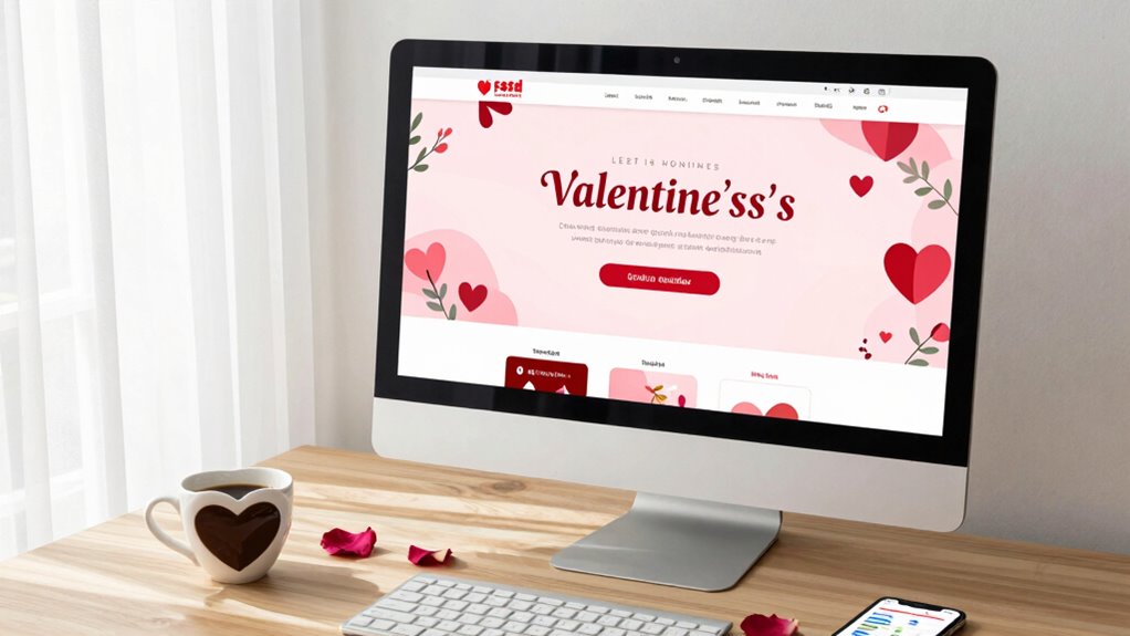 valentine landing page design