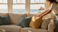 This Seaside Living Room Was Once a Rental — Now Is a Cozy Space for a Family of 5