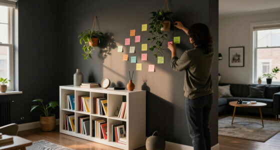 A Renter-Friendly Wall And IKEA BILLY Created A Moody Office