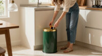 This Stylish Trash Can Is “Perfect” For Small Spaces (And Gives Art Deco Vibes!)
