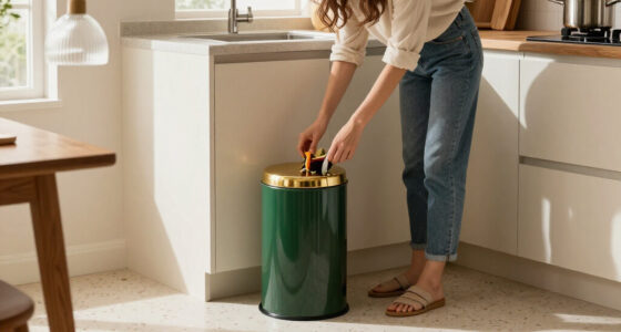 This Stylish Trash Can Is “Perfect” For Small Spaces (And Gives Art Deco Vibes!)