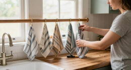 Build A Peg Rail That Lets Dish Towels Dry Separately