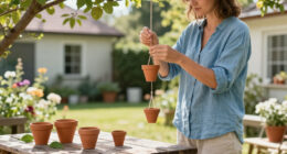 Craft An Adorable Windchime Out Of Mini Clay Pots