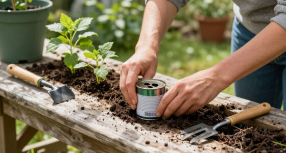 Gardener Transforms A Simple Tuna Can Into A Clever Gardening Tool