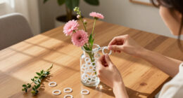 Not Just For Shower Curtains: This DIY Uses The Rings To Create A Cute Vase