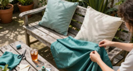 Transform Old Shower Curtains Into Water-Resistant Patio Pillow Covers