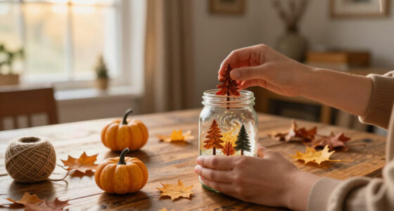 Transform Plain Glass Jars Into Fall-Inspired Snow Globes With A Whimsical DIY