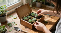 Woman Upcycles A Vintage Jewelry Box Into A Beautiful Planter